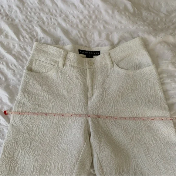 Ralph Lauren White Paisley Pants - Picture 9 of 16